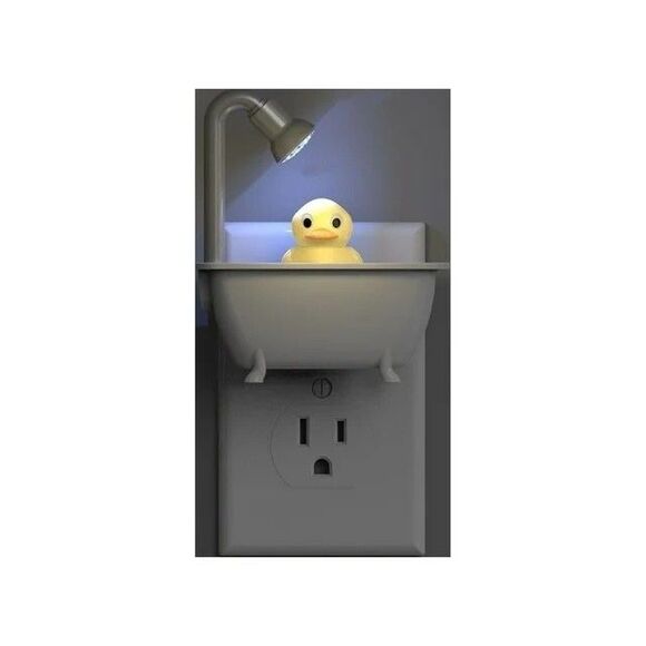 Meridian LED Yellow Duck in Tub Automatic Night Light Photo-Sensing Bath Gift - Picture 4 of 7
